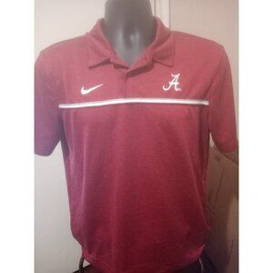 Nike Alabama Crimson Tide Polo Shirt Men’s Medium M On-Field Dri-Fit Logo Red